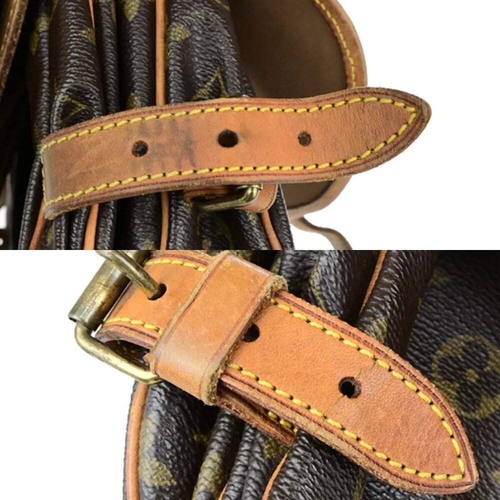 LOUIS VUITTON Logo Saumur 30 Shoulder Bag Monogram Leather Brown - Picture 10 of 16